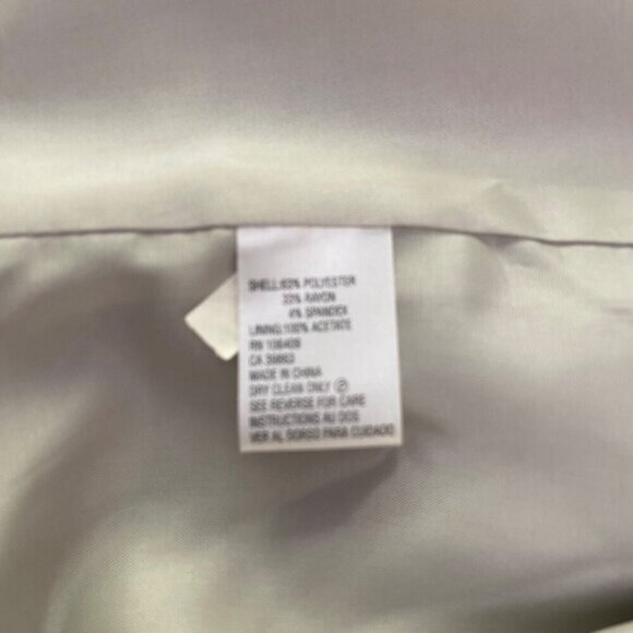 Formal suit jacket Tahari Arthur S. Levine Womens Blazer Light Gray Size 12 - Picture 5 of 10